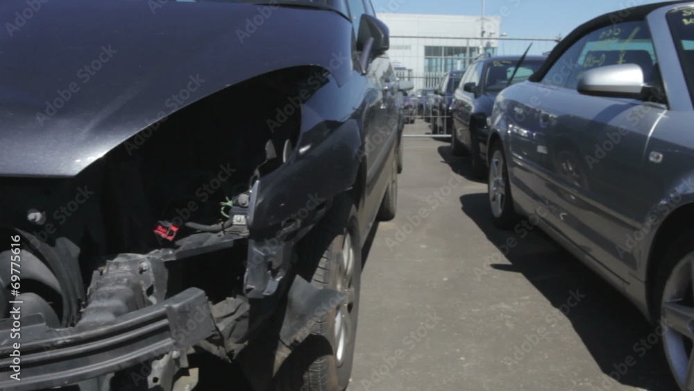 Car Pound For Vehicles Damaged In Traffic Accident Car Pound For Vehicles Damaged In Traffic Accident