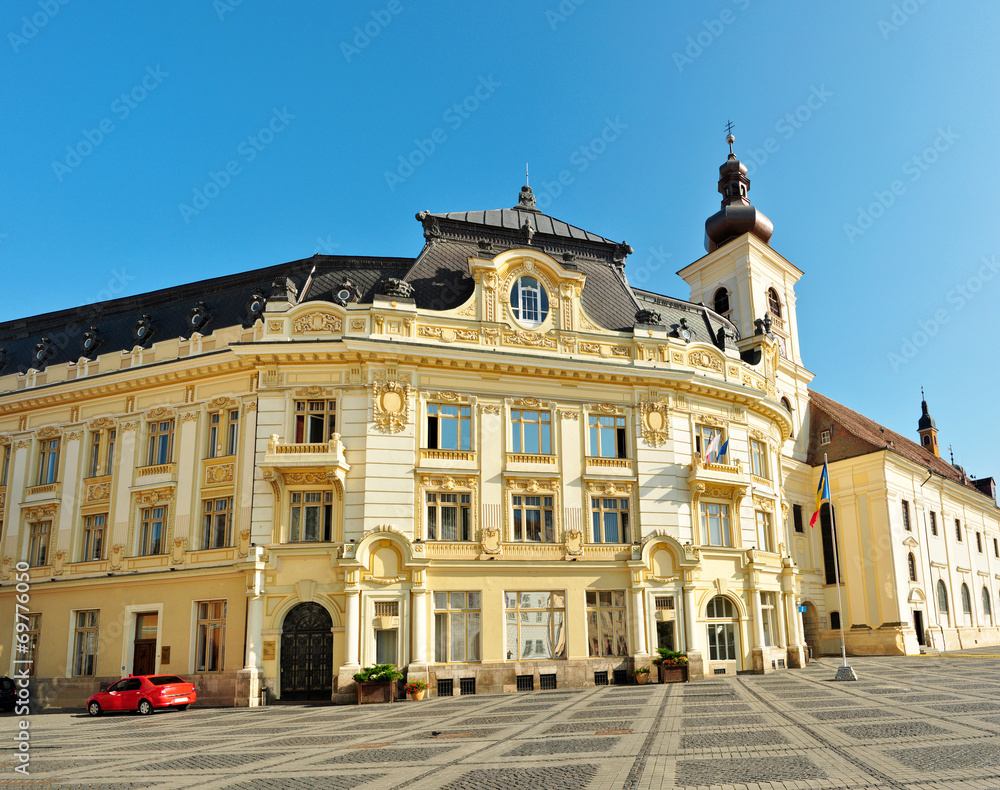 Sibiu city hall facade