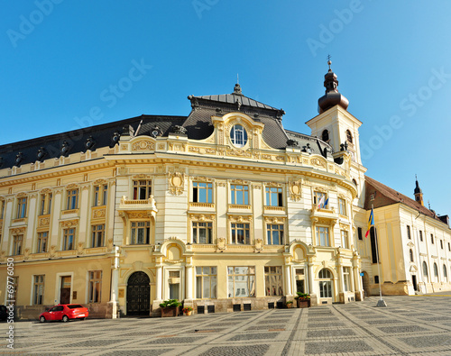 Sibiu city hall facade
