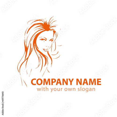 Friseur Kopf Gesicht Logo Silhouette Vektor