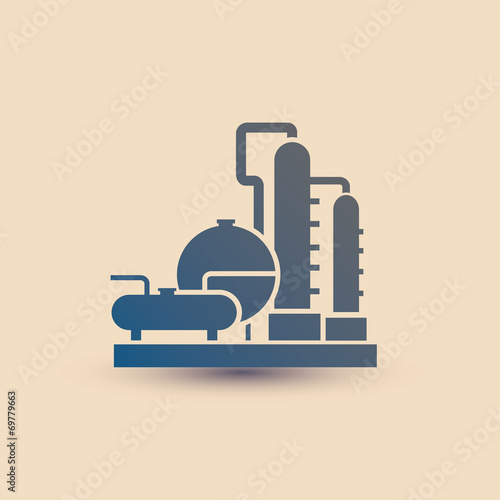 petrochemical plant symbol, refinery