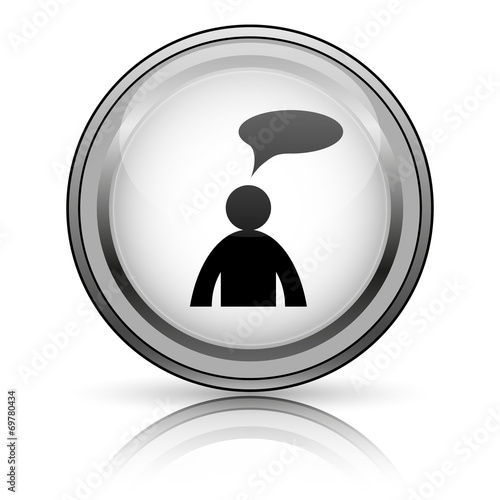 Comments icon - man with bubble