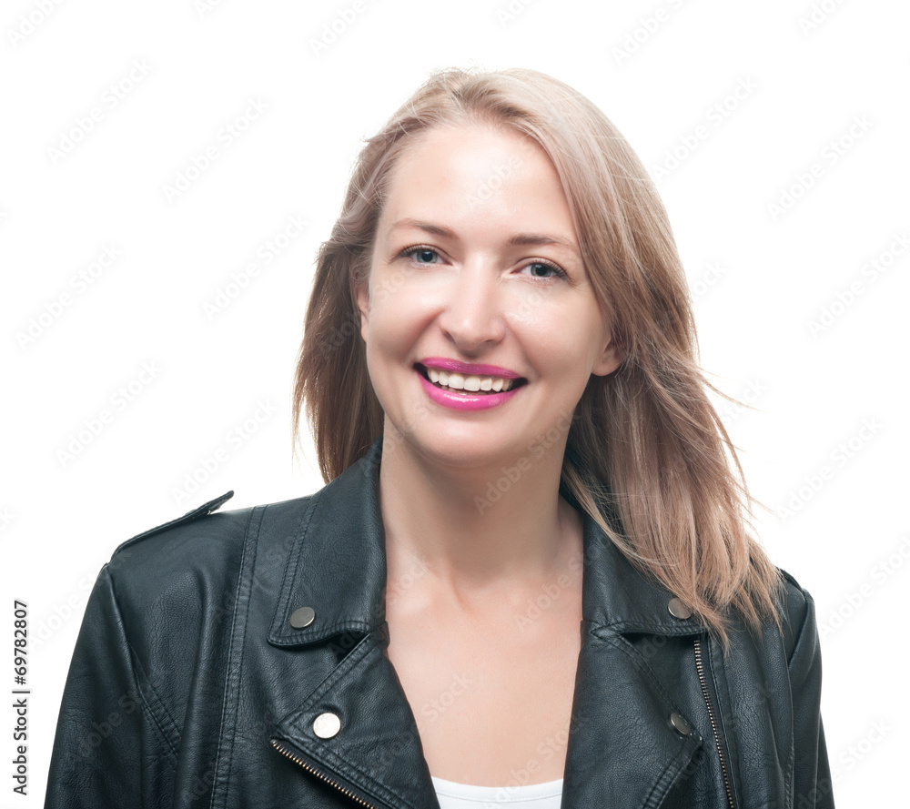 Portrait of attractive blonde isolated on a white background Portrait of attractive blonde isolated on a white background