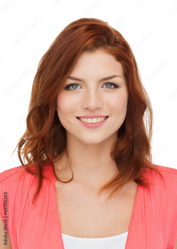 smiling teenage girl in casual clothes smiling teenage girl in casual clothes
