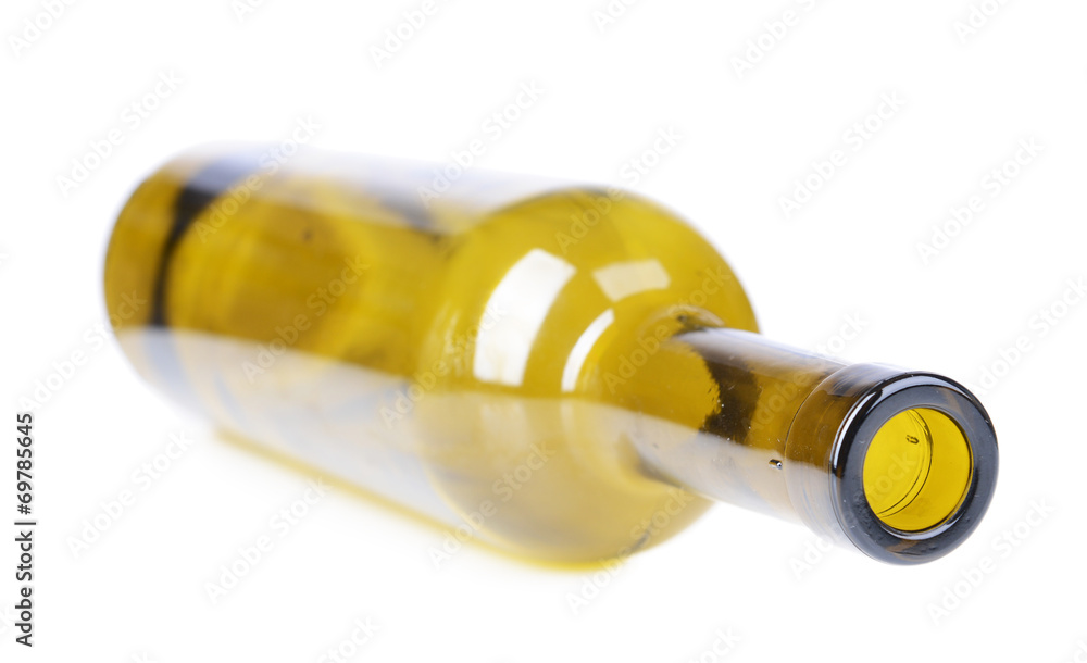 Fototapeta premium Empty glass bottle isolated on white