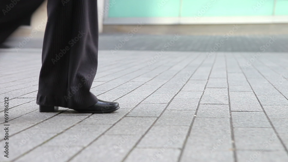 Time Lapse Sequence Of Shopper's Feet On Busy Street Time Lapse Sequence Of Shopper's Feet On Busy Street