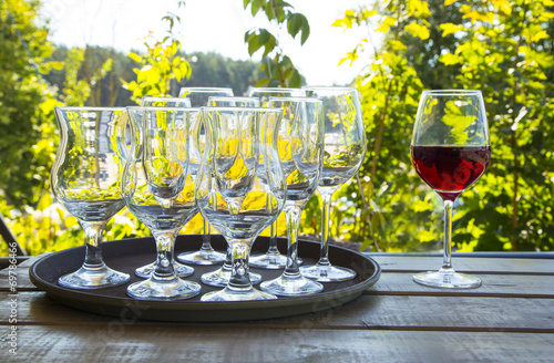 set of wine glasses