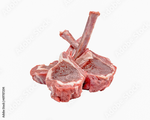 Raw lamb cutlets