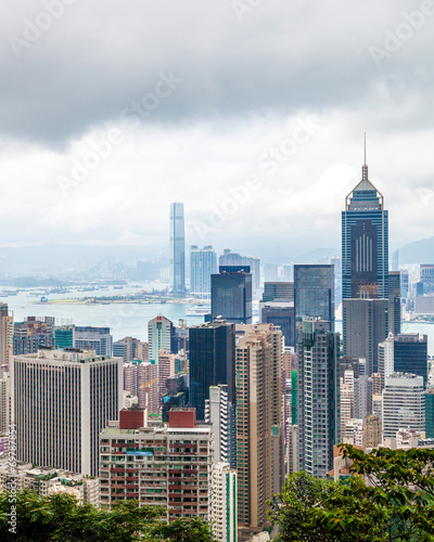 View of high rises from Hong Kong Park in Hong Kong  China