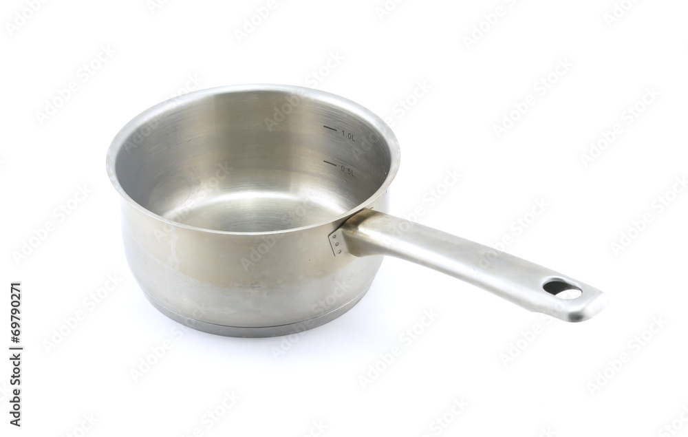 stainless stewpot on white background stainless stewpot on white background