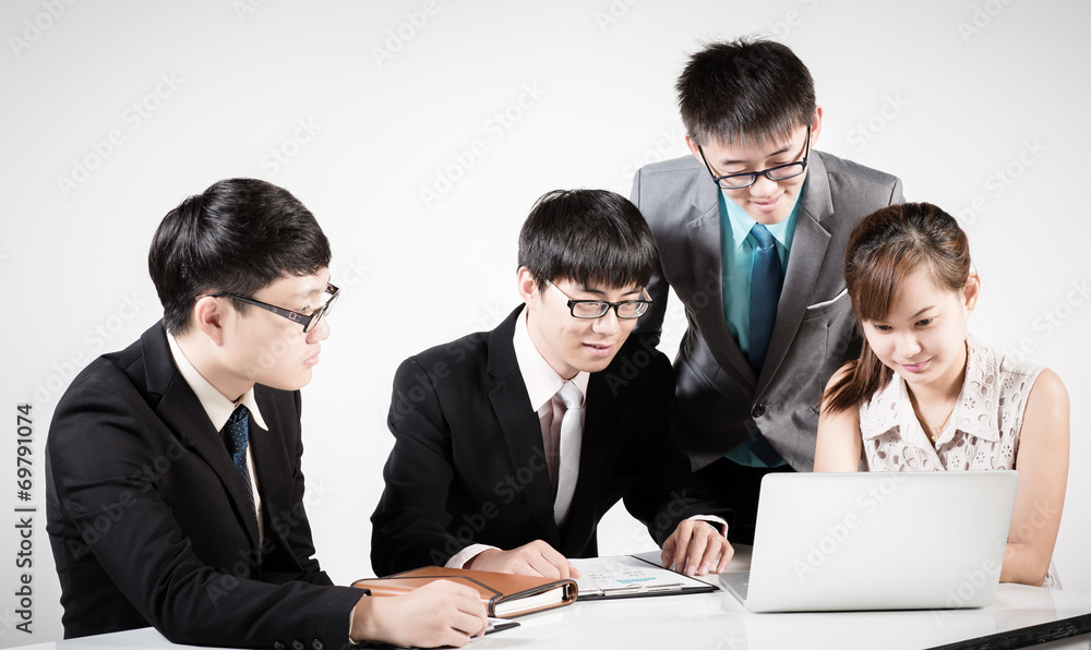 Successful business meeting with a group of people. Isolated on Successful business meeting with a group of people. Isolated on