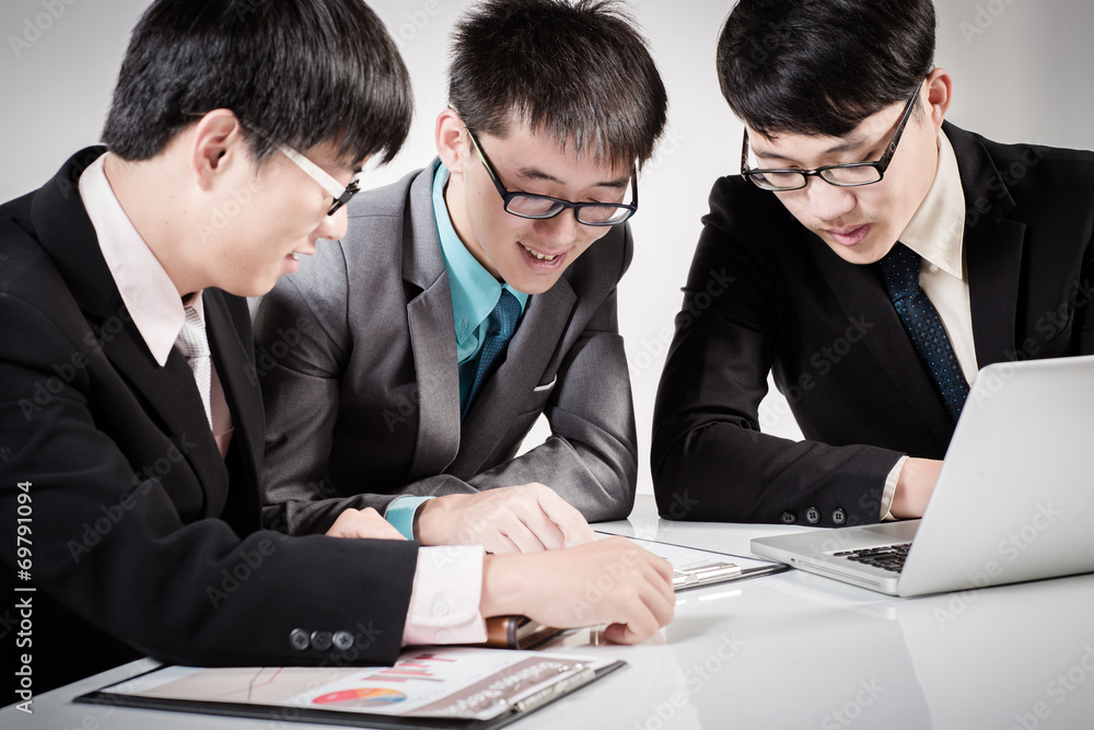 Successful business meeting with a group of people. Isolated on Successful business meeting with a group of people. Isolated on