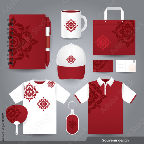 Stationery set design / Gift set template.