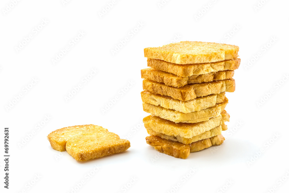 Sliced bread on white background. Sliced bread on white background.