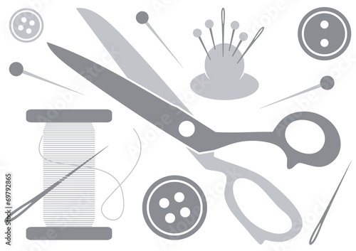 Sewing tools icons
