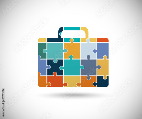 Abstract color suitcase