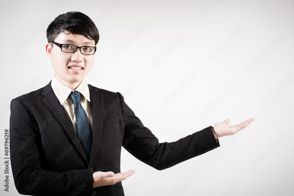 Successful young business man of Asian, full length portrait iso Successful young business man of Asian, full length portrait iso