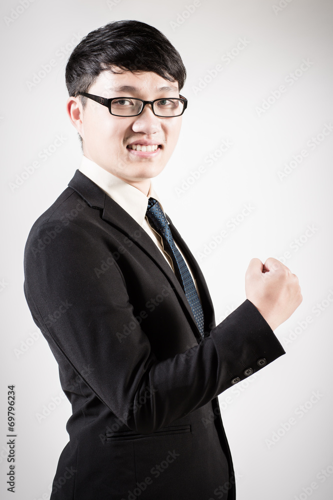 Successful young business man of Asian, full length portrait iso Successful young business man of Asian, full length portrait iso