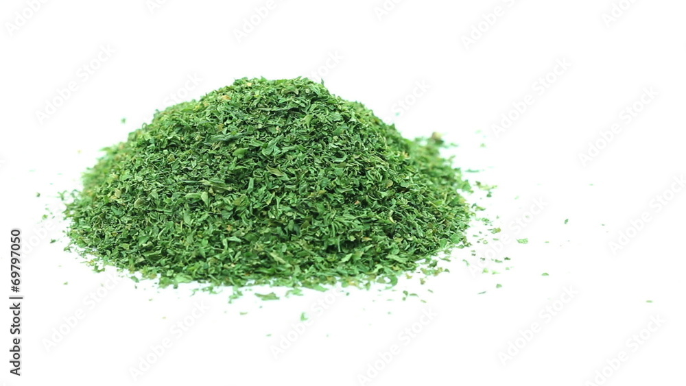 HD Macro of Dried Parsley, loopable HD Macro of Dried Parsley, loopable