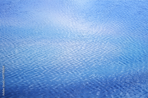 blue expanse of water in soft focus background and texture