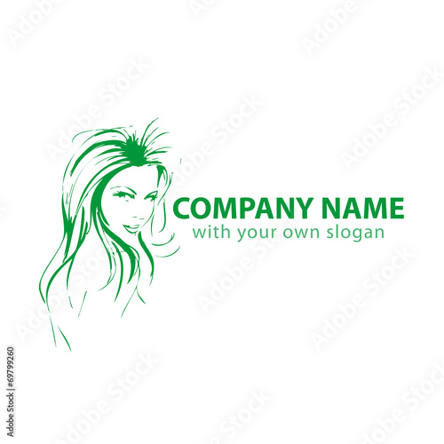 Friseur Kopf Gesicht Logo Silhouette Vektor