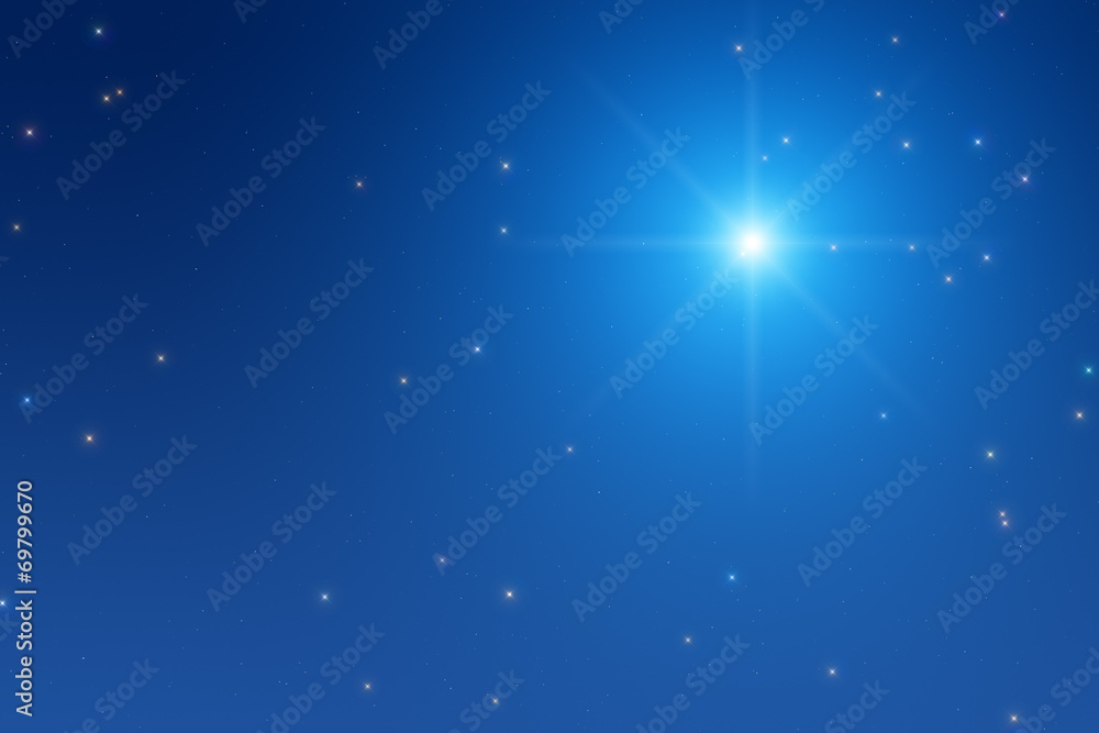 Fototapeta premium North star on a midnight sky.