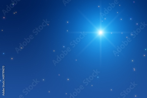 North star on a midnight sky.