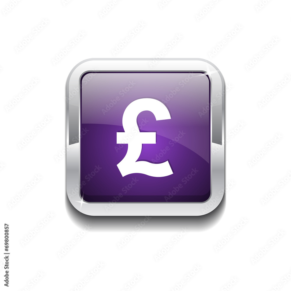 Pound Currency Sign Square Vector Purple Web Icon Button Pound Currency Sign Square Vector Purple Web Icon Button