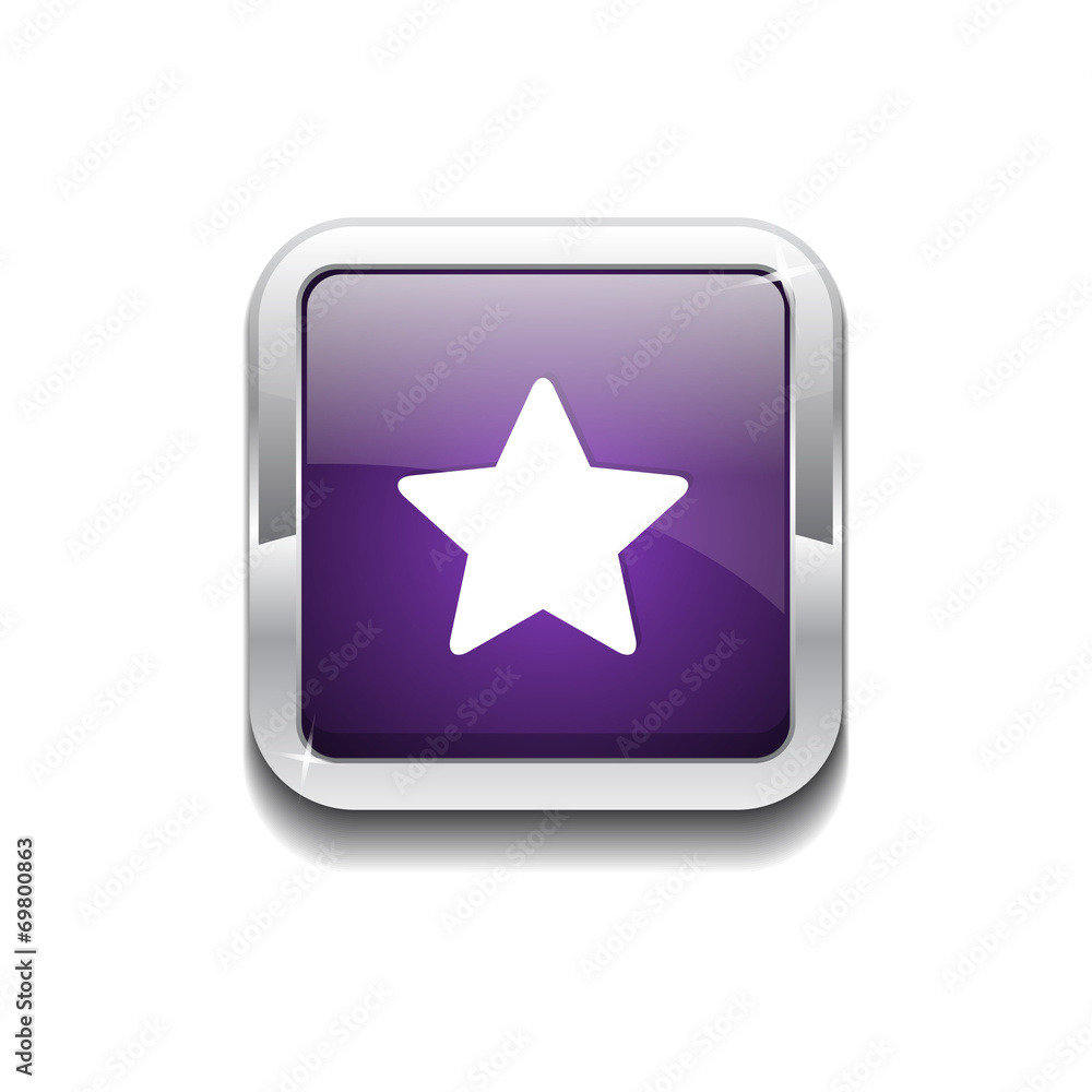 Star Rounded Corner Square Vector Purple Web Icon Button Star Rounded Corner Square Vector Purple Web Icon Button