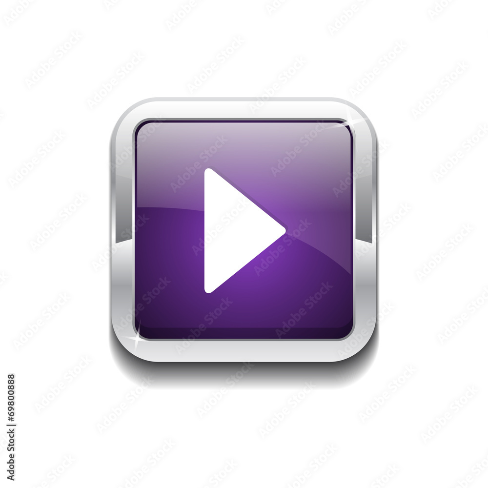 Play Rounded Corner Square Vector Purple Web Icon Button Play Rounded Corner Square Vector Purple Web Icon Button