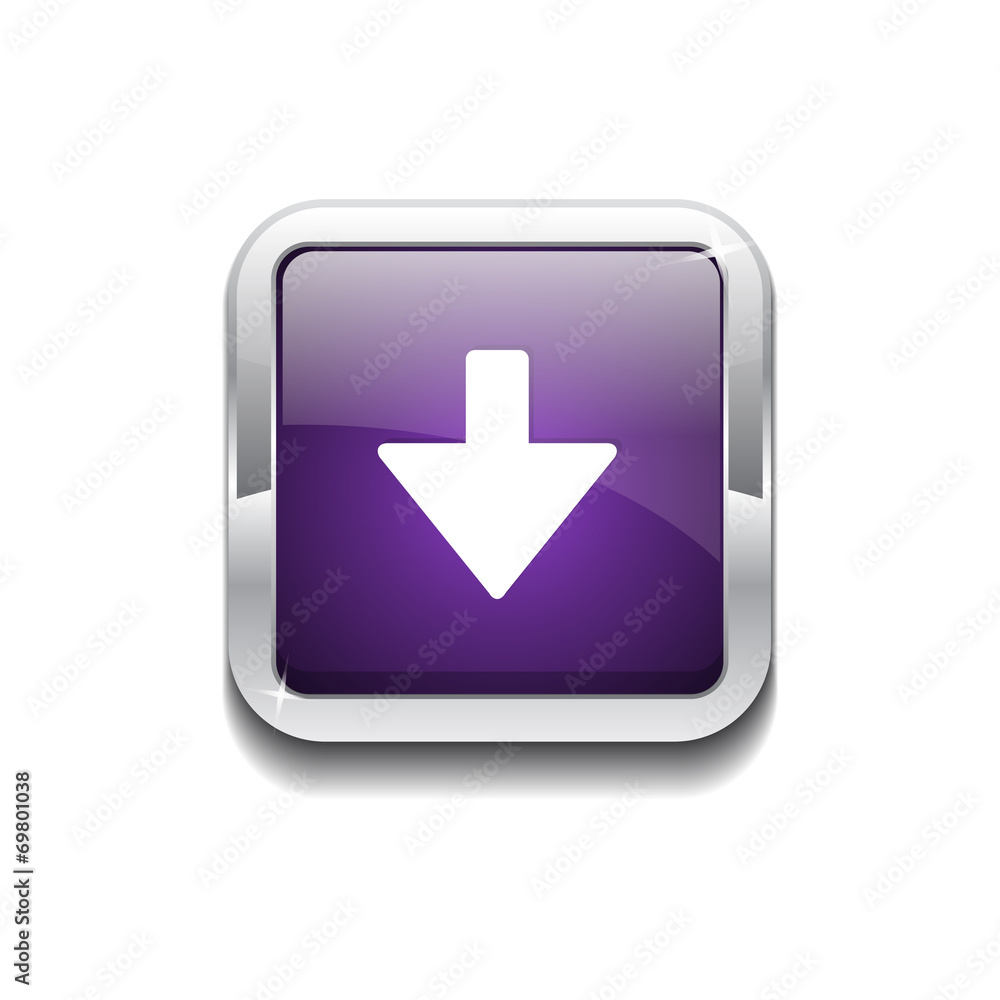 Down Key Rounded Corner Vector Purple Web Icon Button Down Key Rounded Corner Vector Purple Web Icon Button