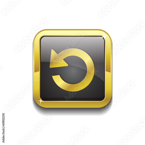 Free Download Reset Square Vector Golden Black Web Icon Button - GFXLoad