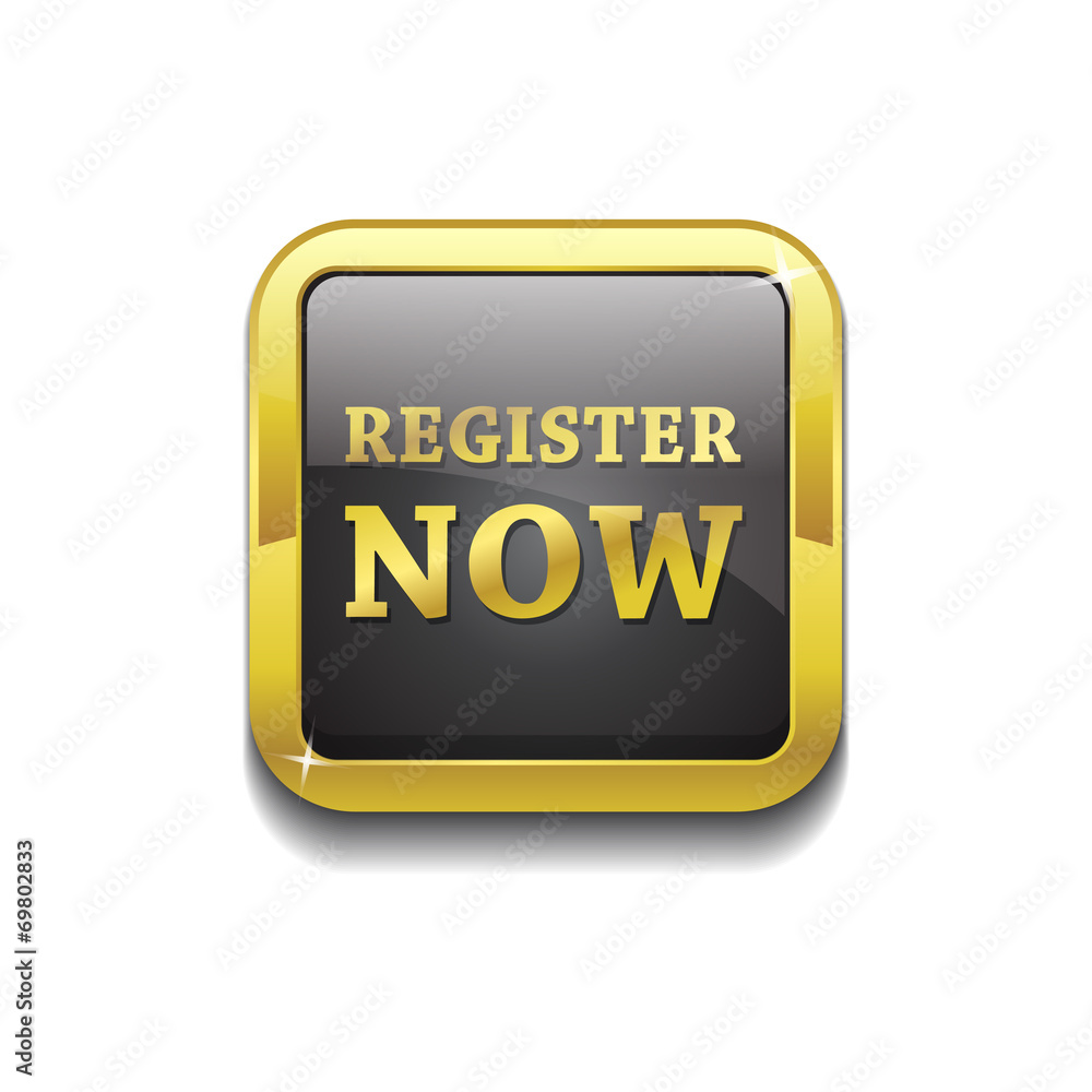 Register Now Glossy Shiny Square Vector Button Register Now Glossy Shiny Square Vector Button
