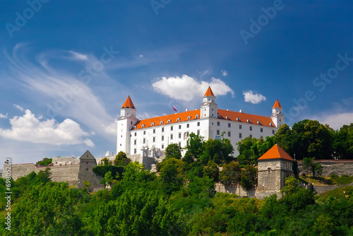 Medieval castle on the hill against the sky, Bratislava