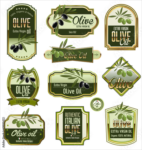 Olive labels set