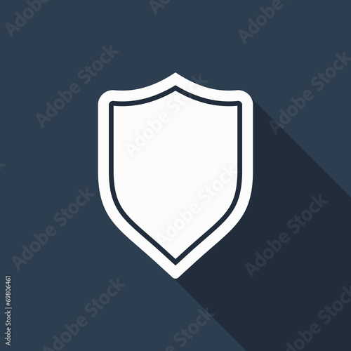 shield icon with long shadow