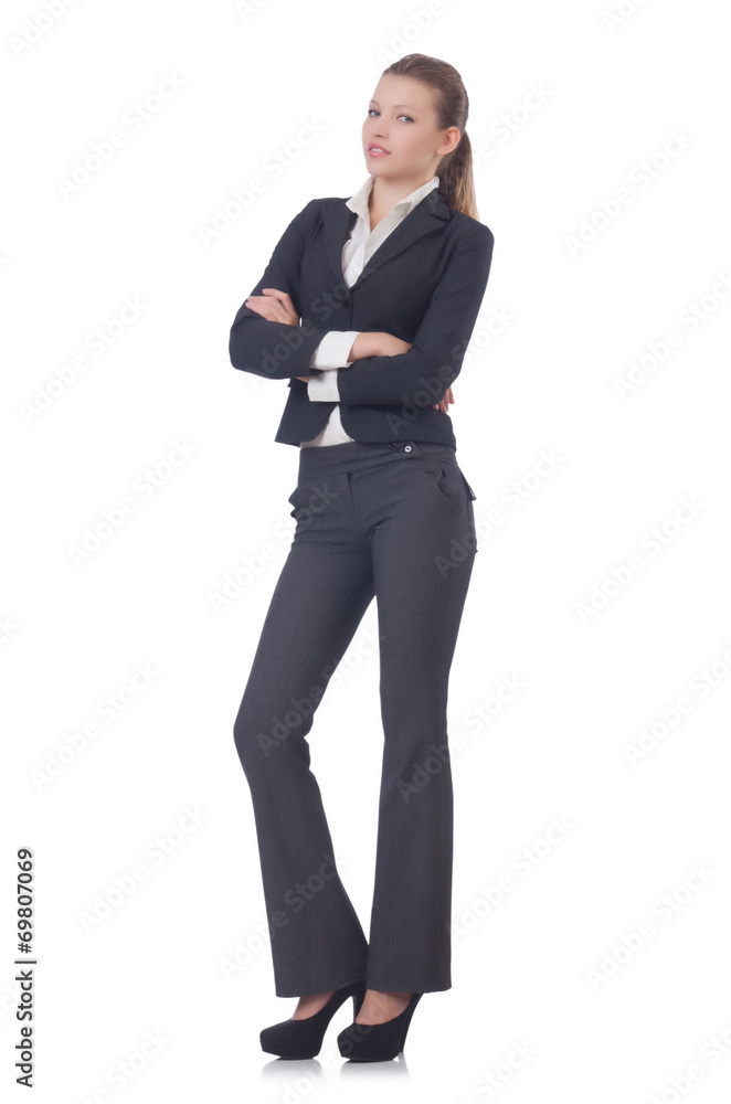 Businesswoman isolated on the white Businesswoman isolated on the white