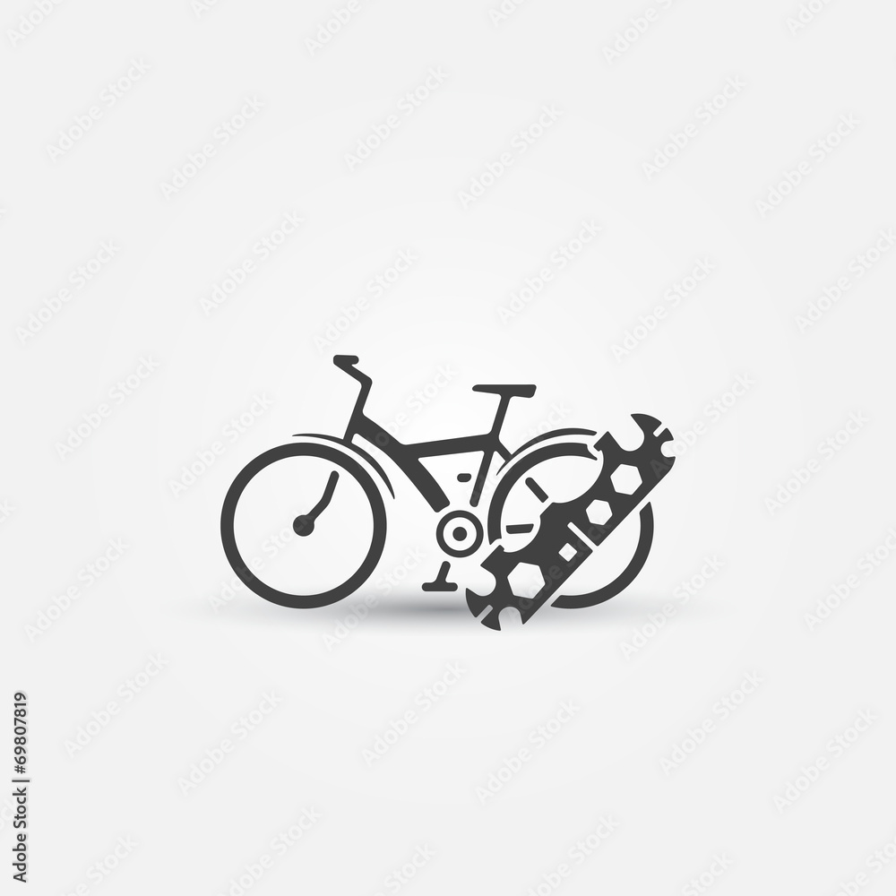 Fototapeta premium Bicycle repair - vector bike symbol