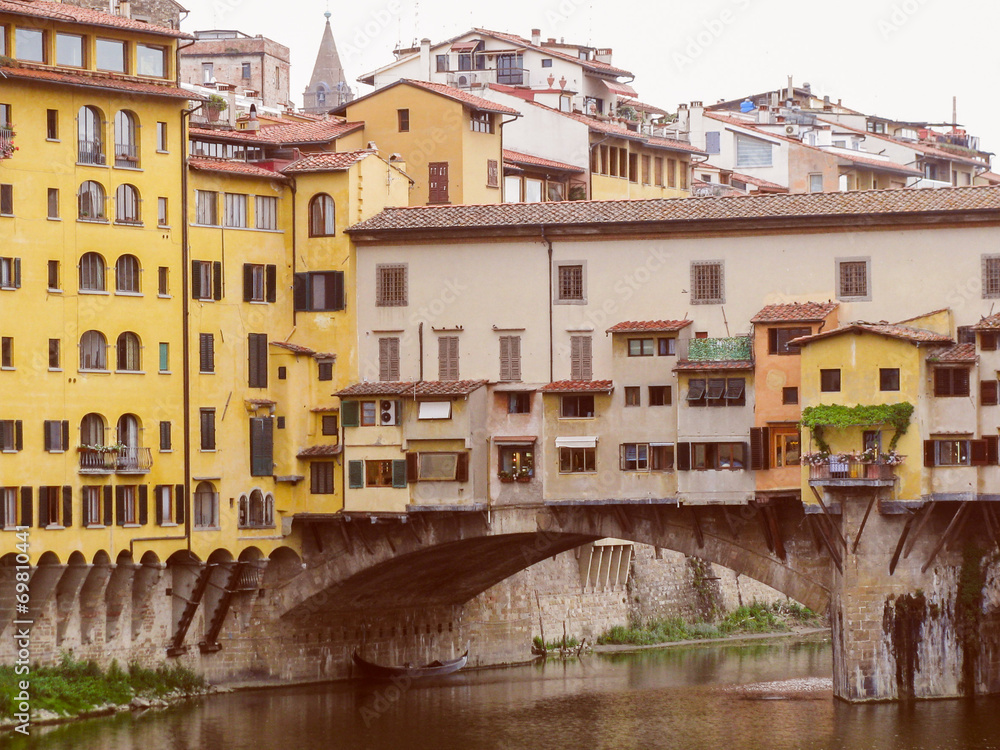 Retro look Ponte Vecchio Florence