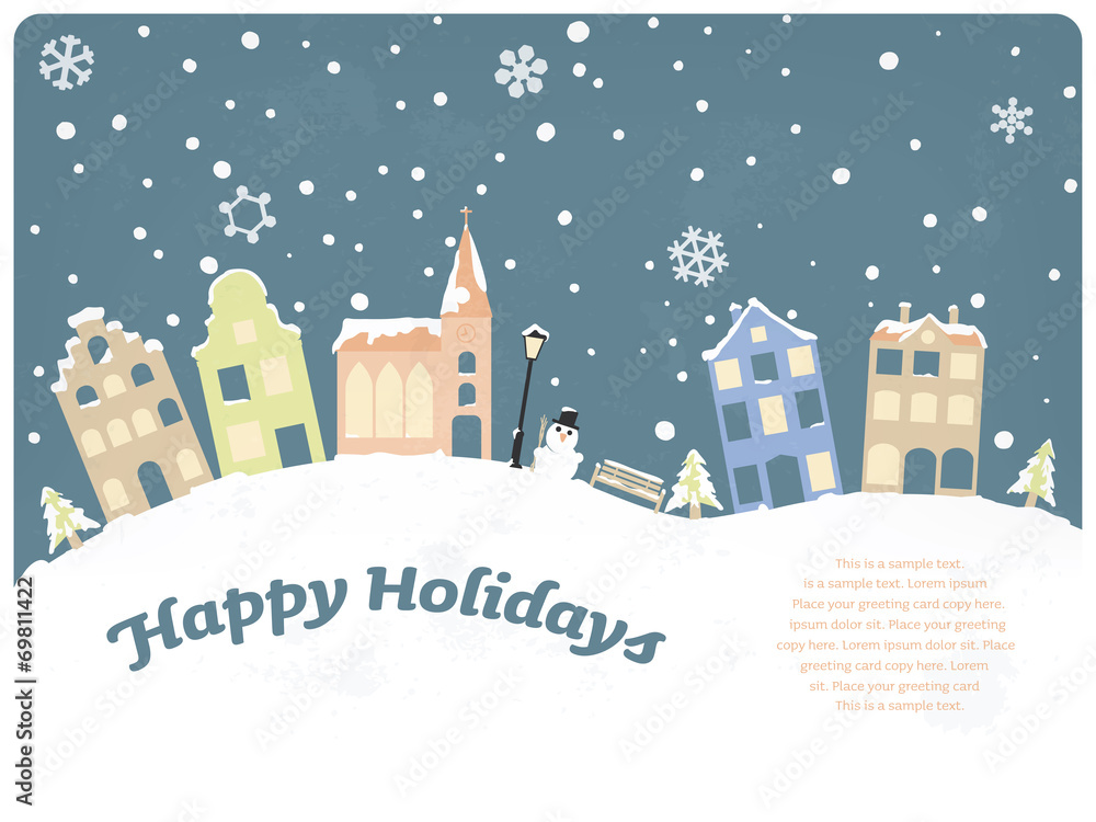 Happy Holidays Seasonal Greeting Card