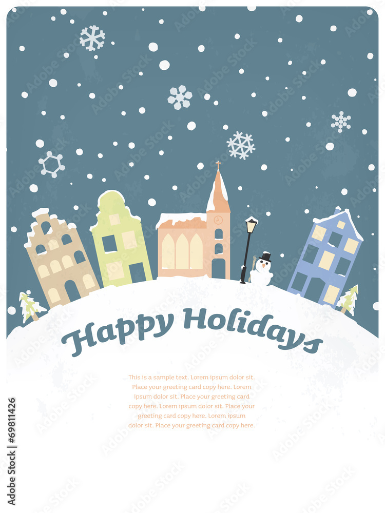 Happy Holidays Seasonal Greeting Card