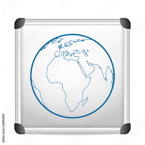 whiteboard world globe