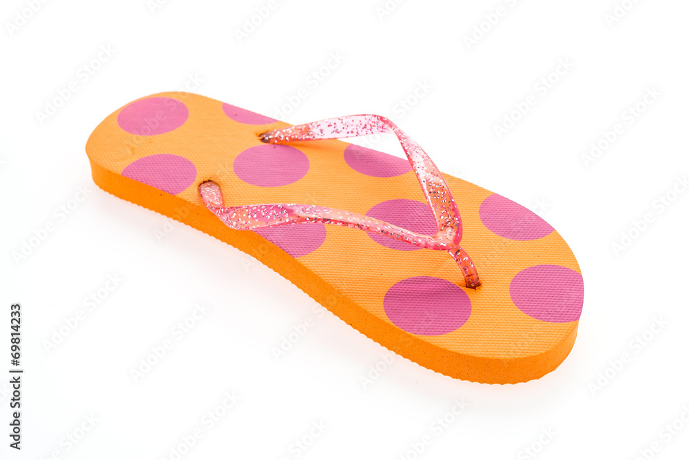 Flip flop fashion plastic shoes isolated on white background Flip flop fashion plastic shoes isolated on white background