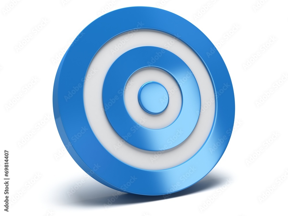 3d blue target