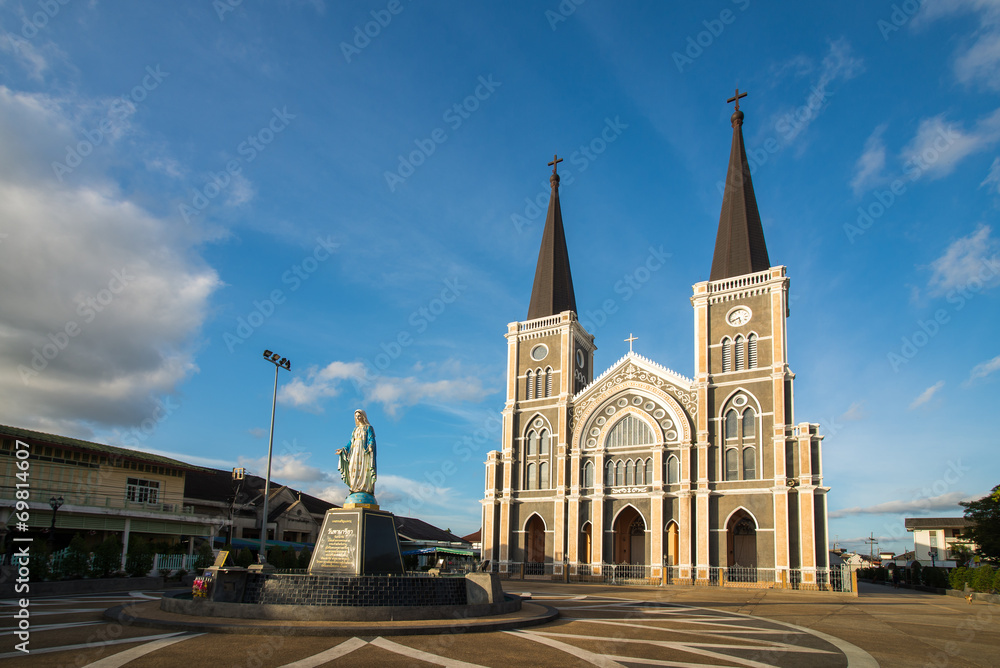 Fototapeta premium Katedra w prowincji Chanthaburi w Tajlandii.