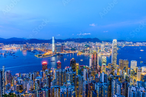 HONG KONG -August 8: Scene of the Victoria Harbour on August 8,