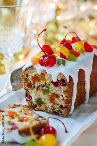 Christmas fruitcake photo