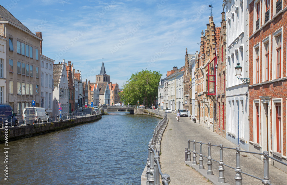 Bruges - canal from Sint Annarei street