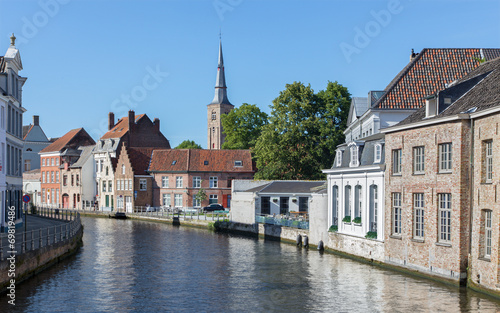 Bruges - canal from Sint Annarei street photo