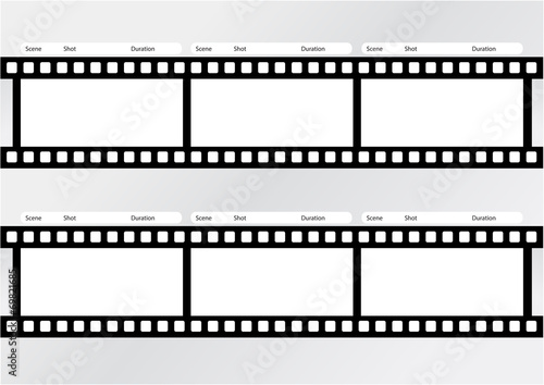 Professional of storyboard film strip template